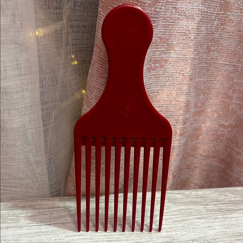 Vintage Goody Lift Comb Hair Pick with Handle Retro Hair Care 1980-90s Red USA